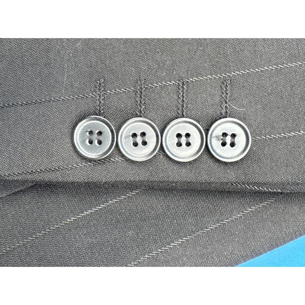 Mens‎ SFD Founders Collection Black Pinstripe Suit Jacket Size 40/34 LG - $250